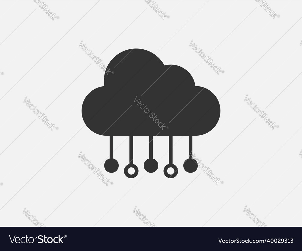 Technology icon cloud computing connection big