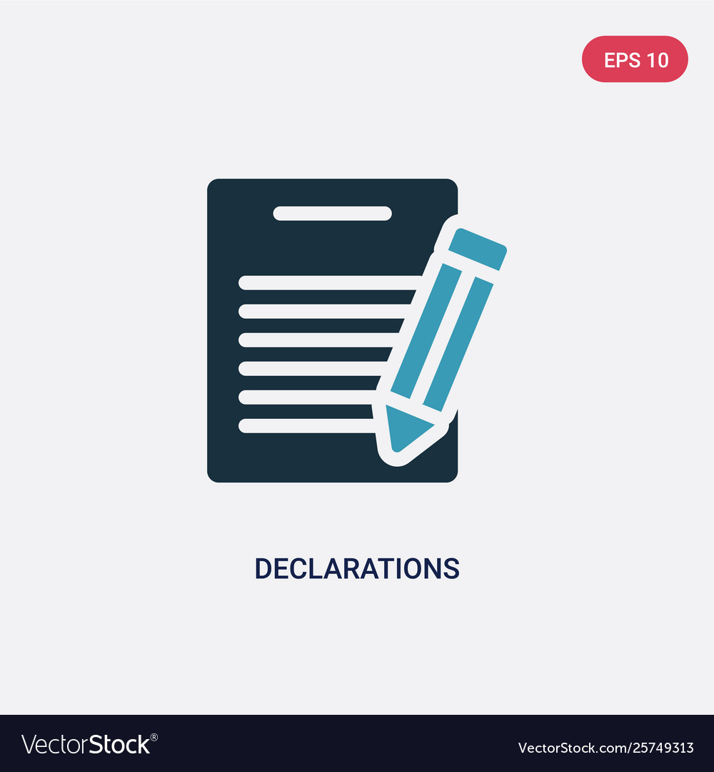 Two color declarations icon from technology vector image Two color declarations icon from technology