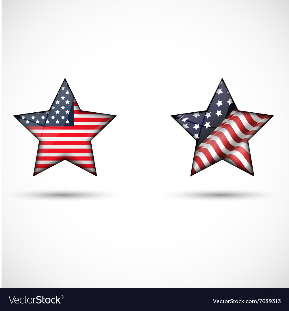 United states flag glossy of star symbol