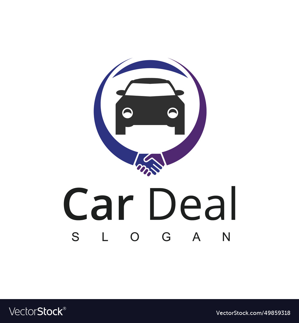 Car logo deal with hand shake symbol