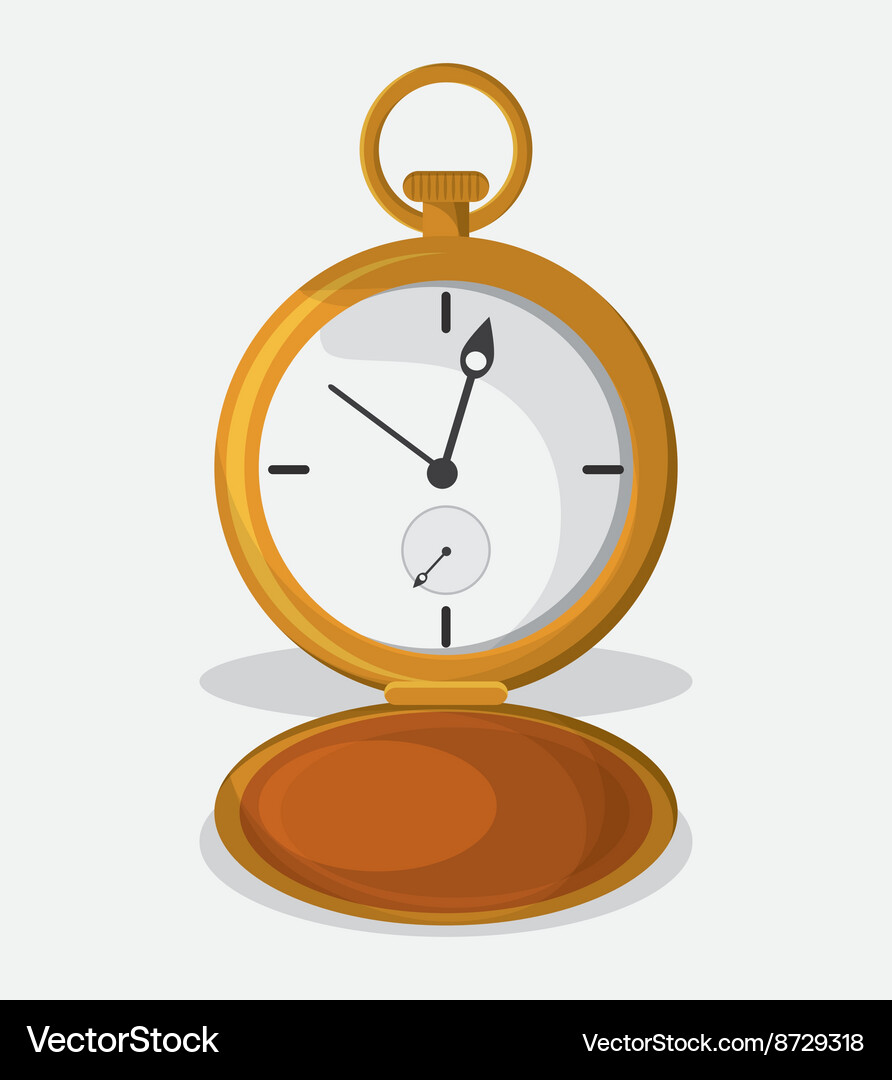 Clock design white background time concept Vector Image