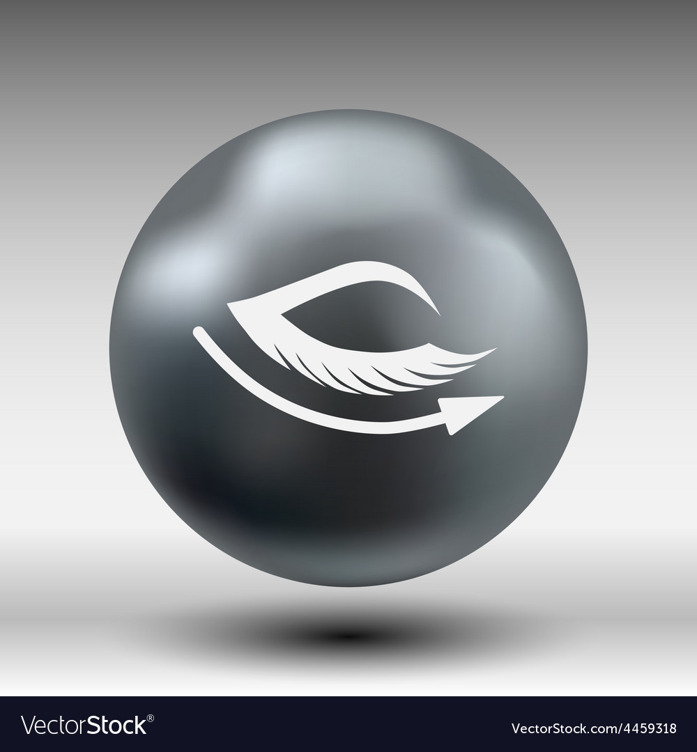 Eye with lashes long eyelashes icon