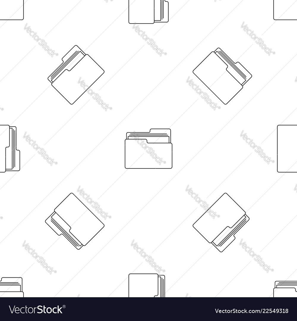 File folder pattern seamless Royalty Free Vector Image