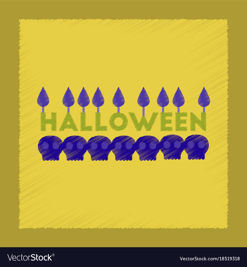 Flat shading style icon candle halloween