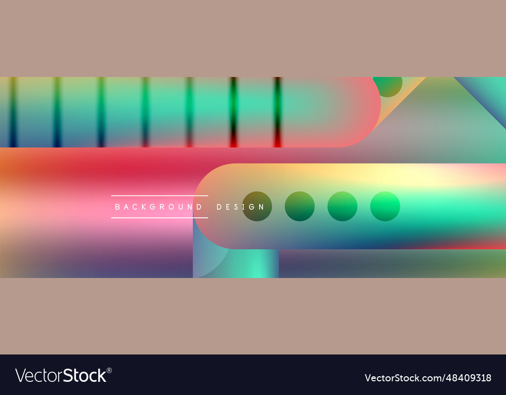 Round shapes and lines with fluid gradients