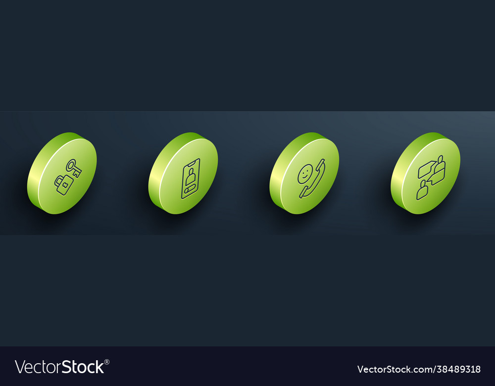 Set isometric line lock with key incoming call