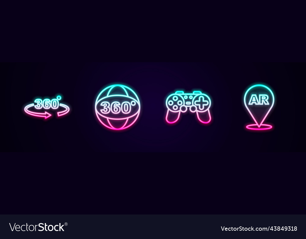 Set line 360 degree view gamepad and augmented