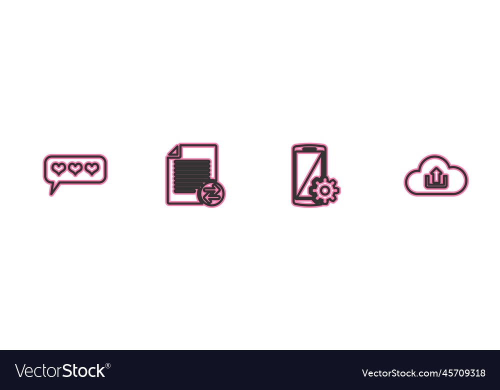 Set line like and heart setting on smartphone