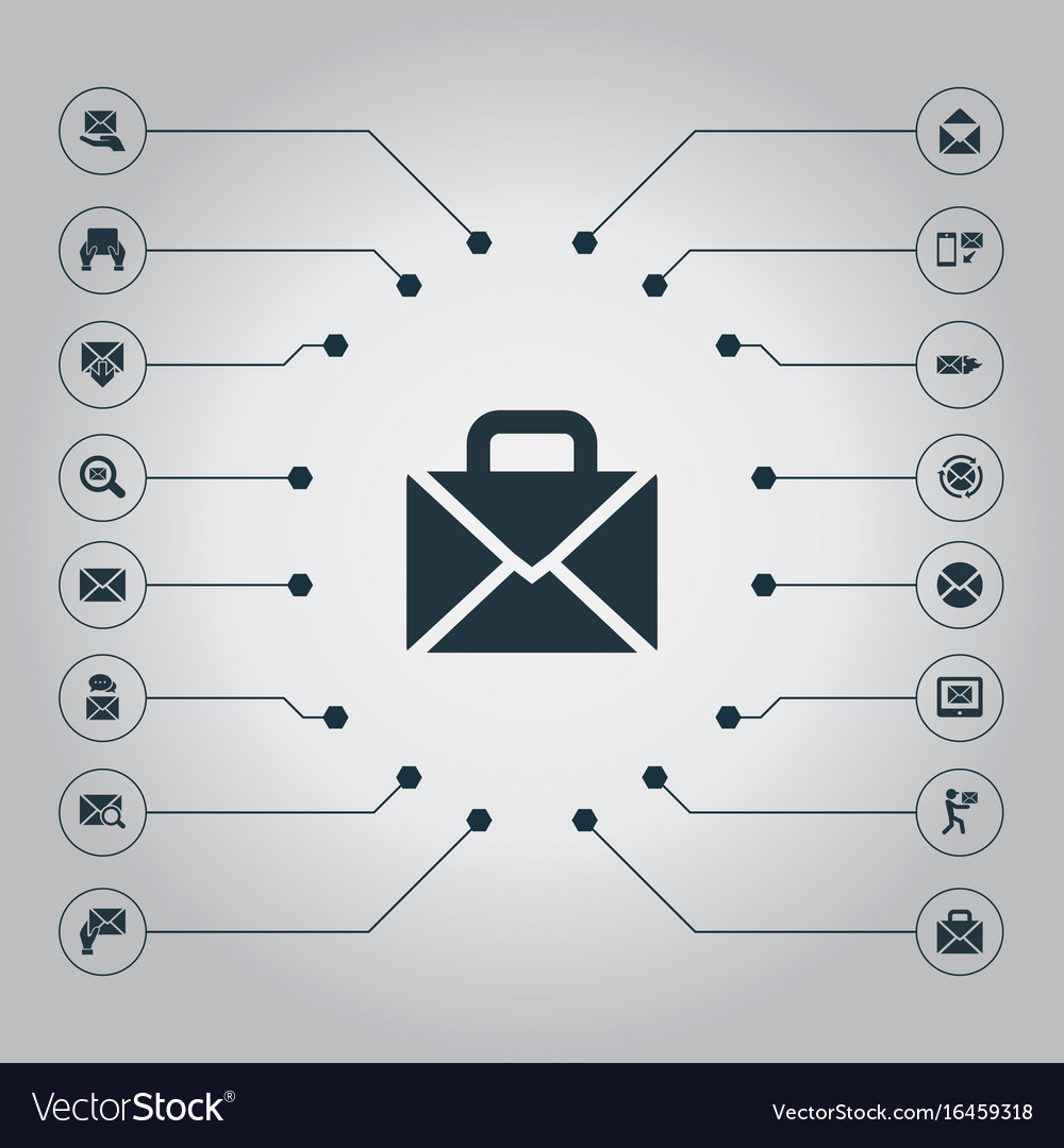 Set of simple mailing icons