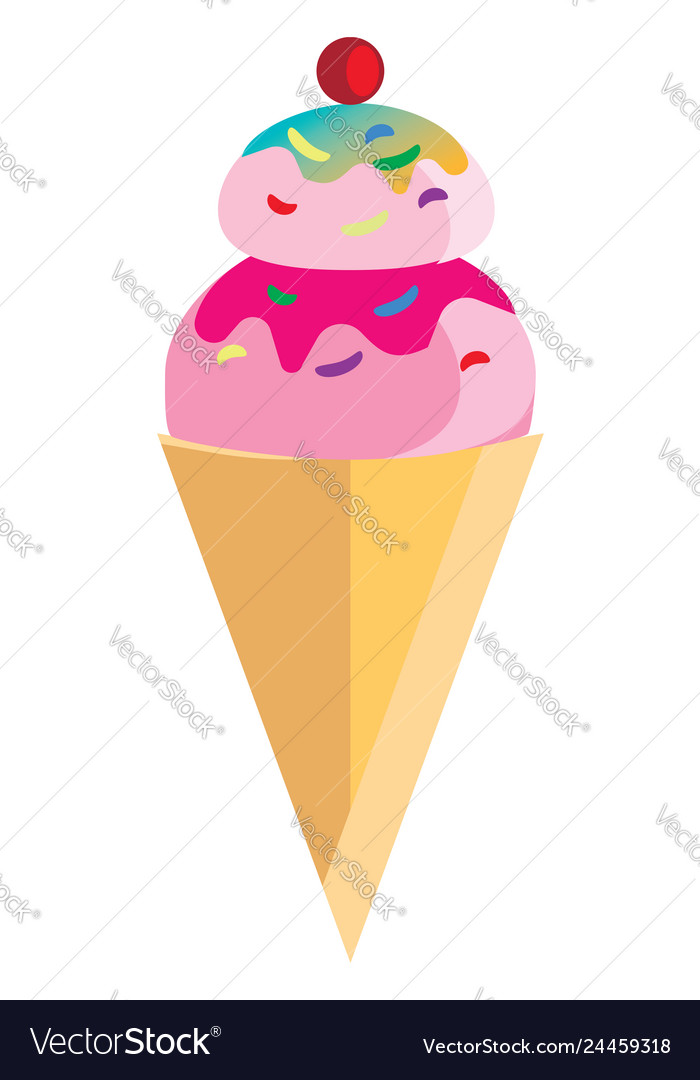 Soft serve with cherry on the top or color