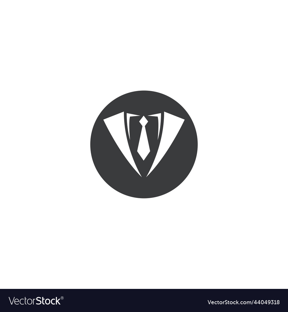 Tuxedo Logo Geschäftsmann Hochzeit Organisator Vector Image Tuxedo Logo Geschäftsmann Hochzeit Organisator