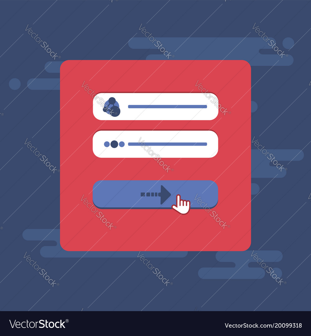 Web template of computer login form