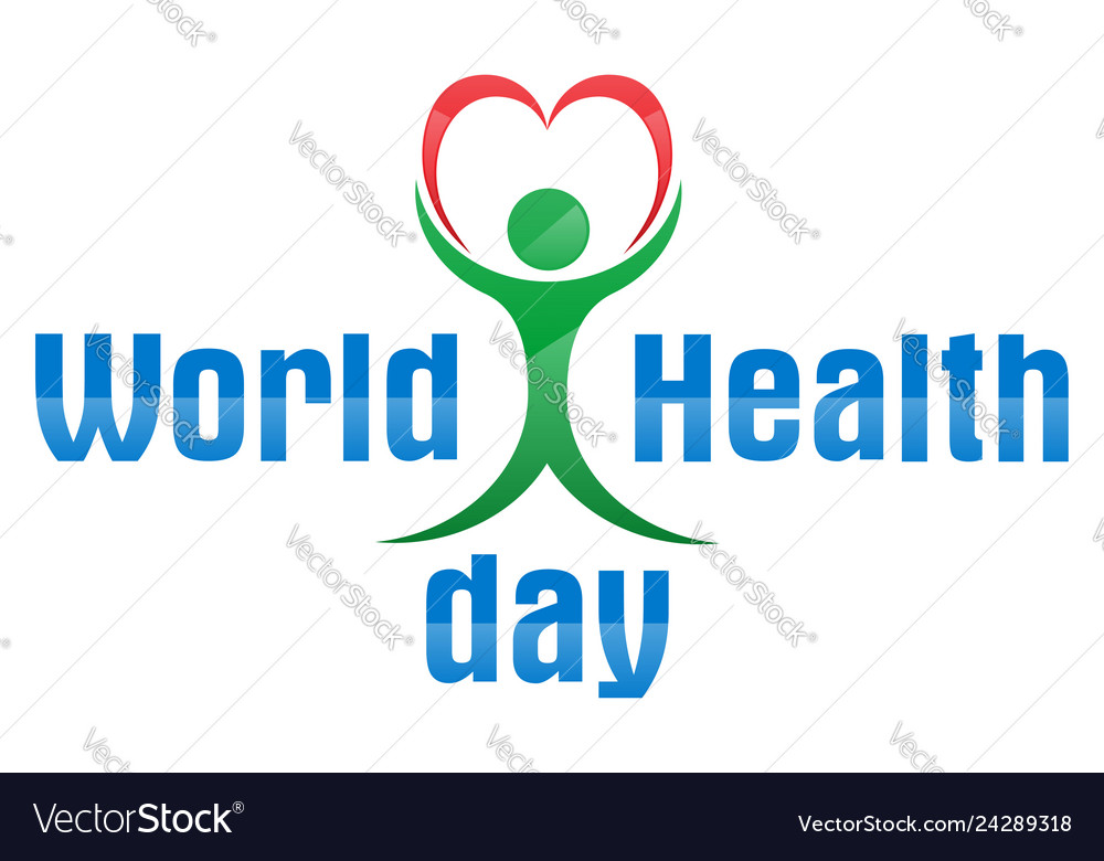 World health day logo text banner