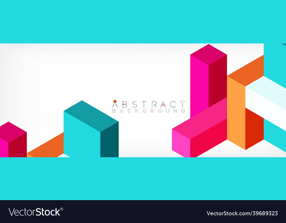 Abstract background 3d cubes cubic elements vector image Abstract background 3d cubes cubic elements