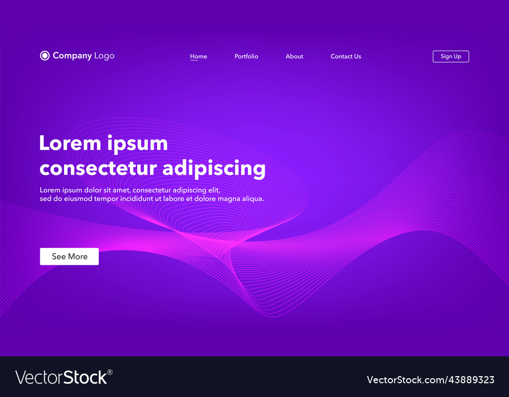 Abstract background website landing page template Vector Image Abstract background website landing page template