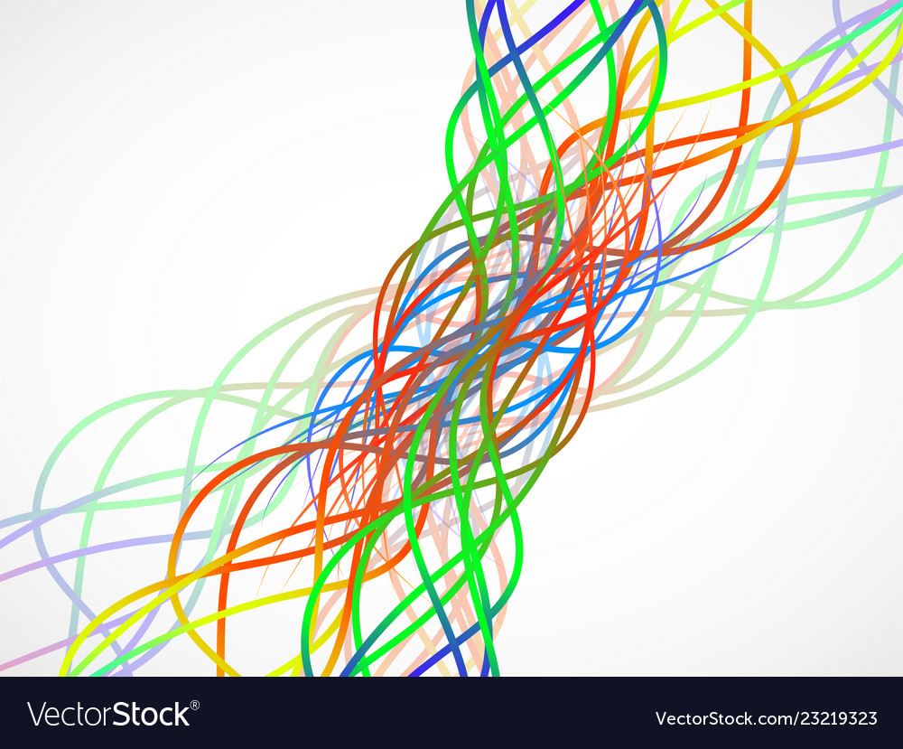 Abstract colorful wave of lines multicolored