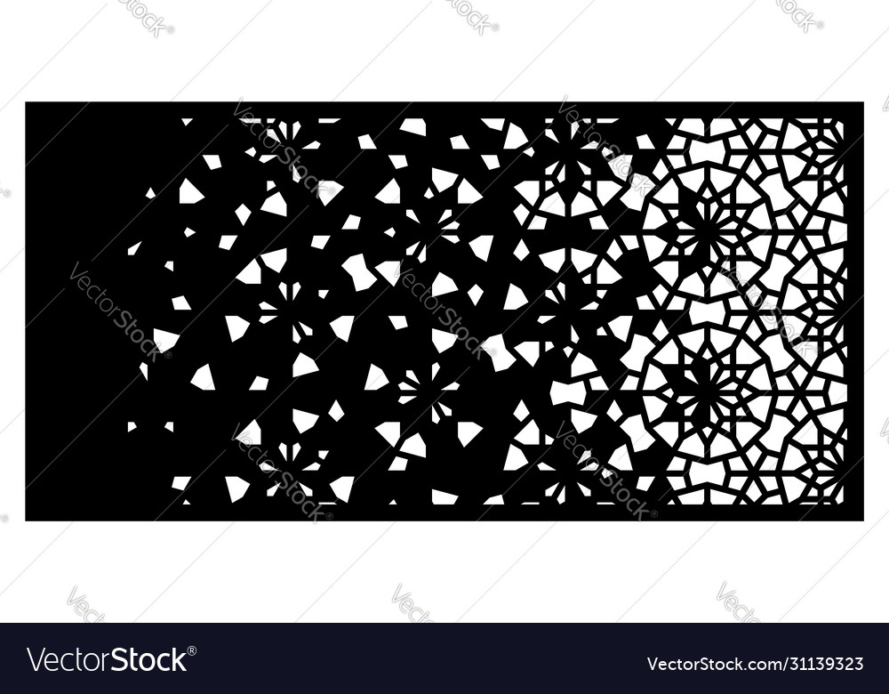 Arabic Cnc Laser Pattern Decorative Panel Vector Image Arabic Cnc Laser Pattern Decorative Panel Vector Image