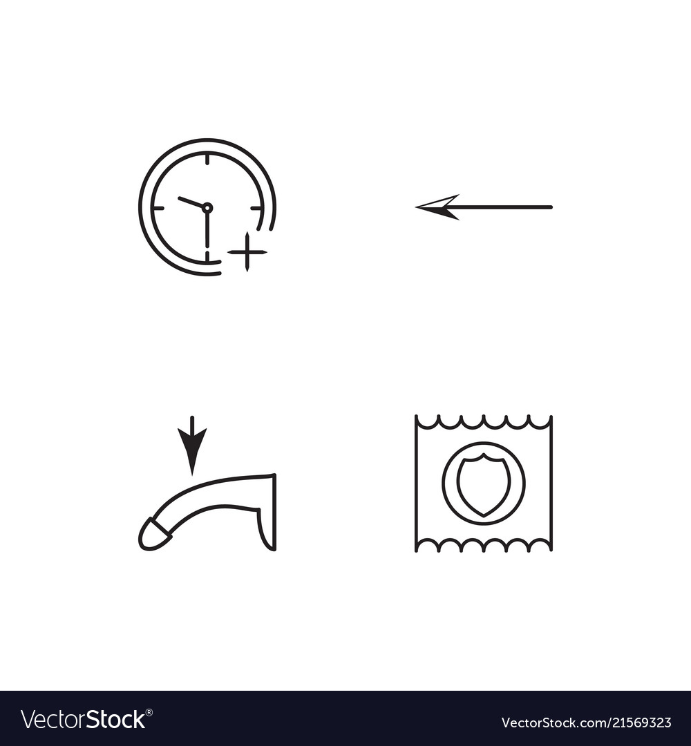 Banking linear icons set simple outline