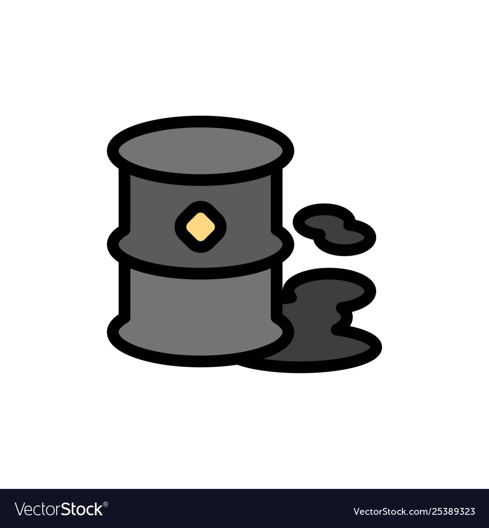 Barrels environment garbage pollution flat color