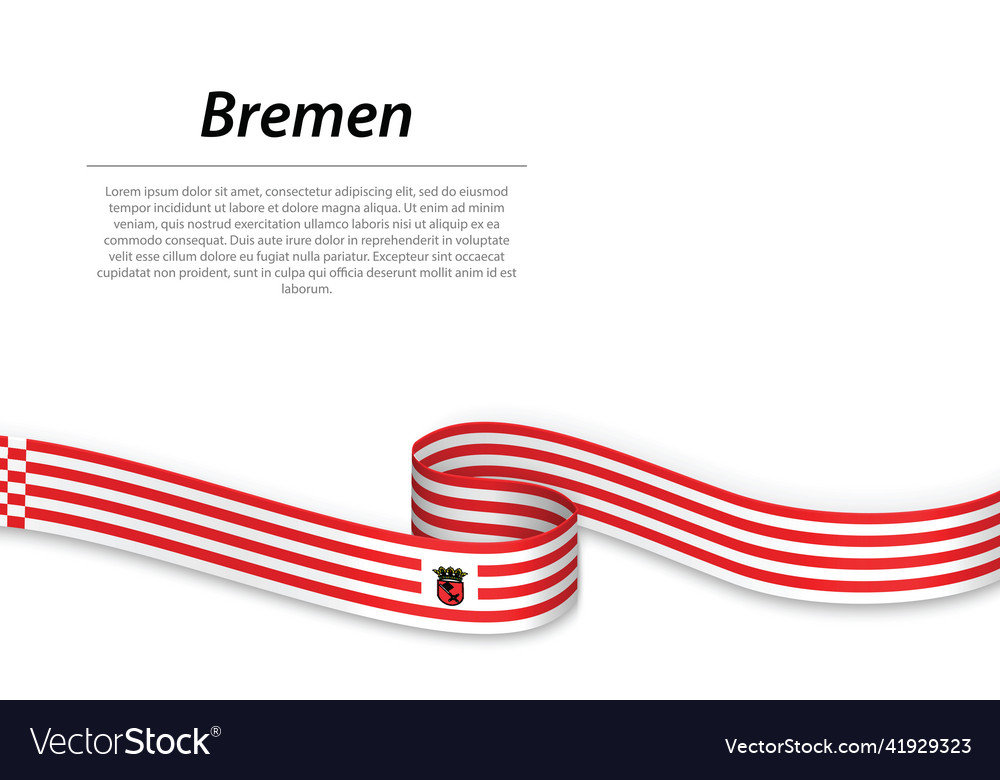 Bremen Flag Ribbon Banner