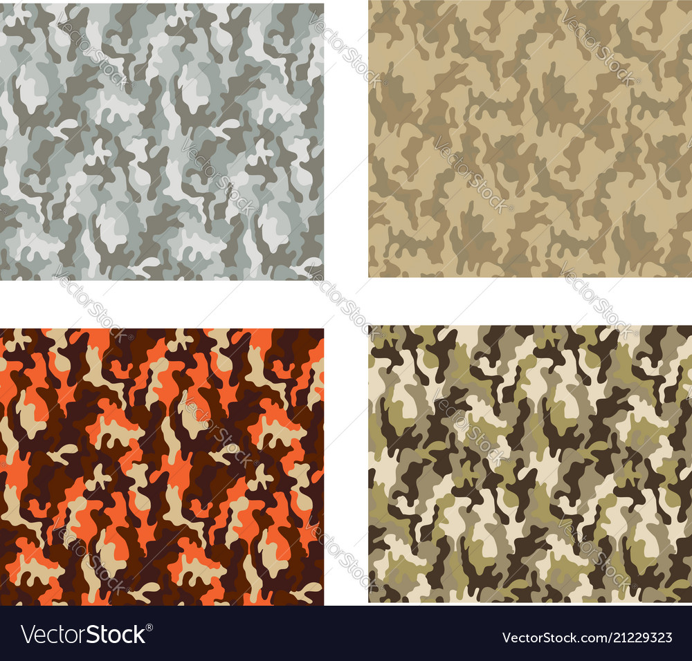 Camouflage pattern design with different color