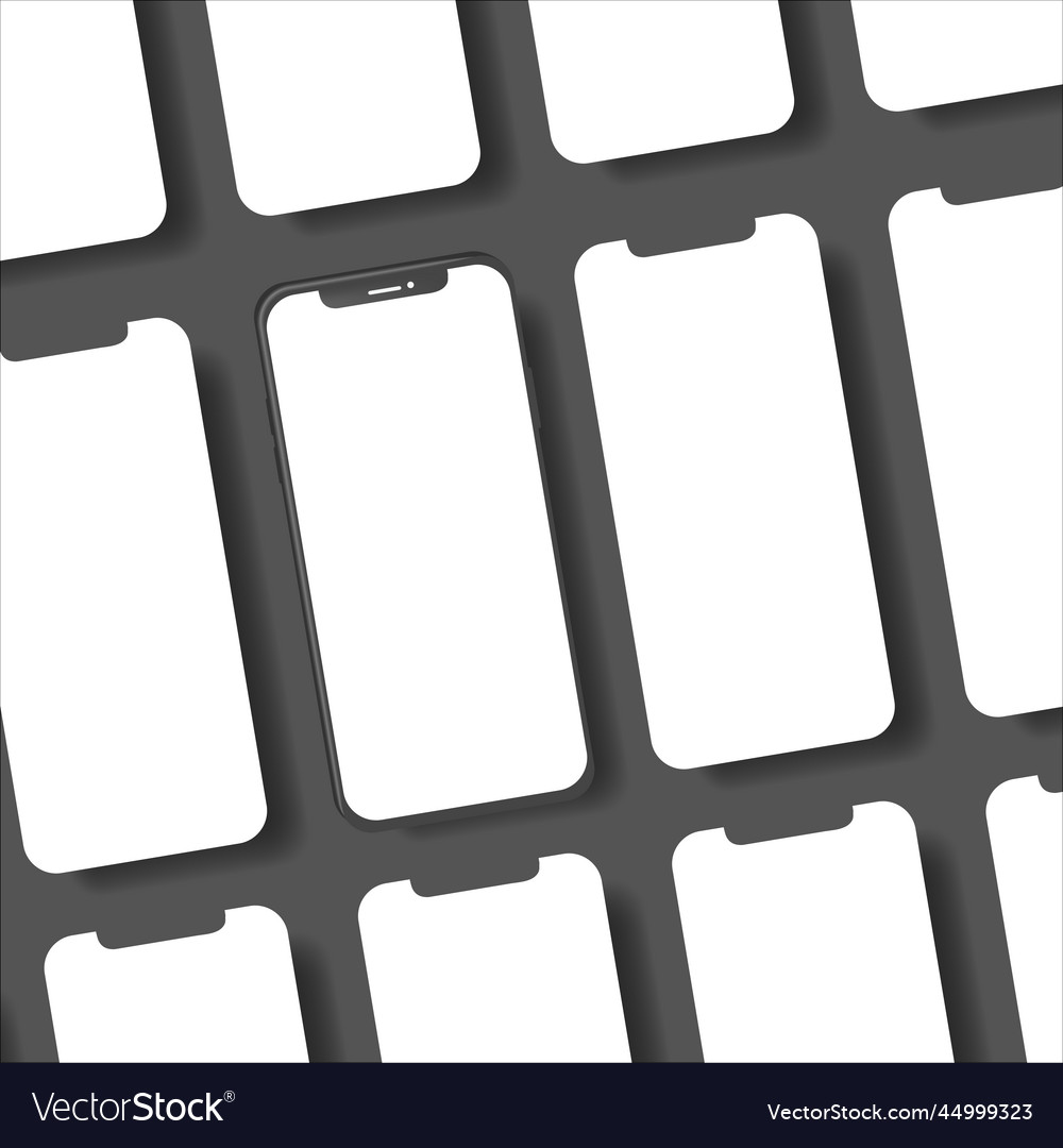 Conceptual mobile phones for user interface vector image Conceptual mobile phones for user interface