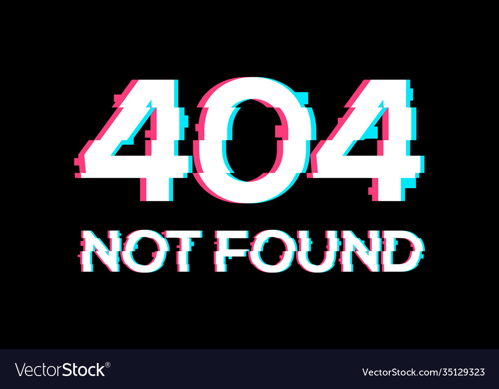 Glitch 404 Error - Computer Screen