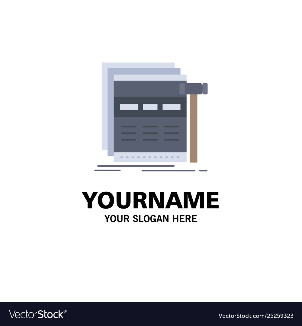 Internet page web webpage wireframe flat color vector image Internet page web webpage wireframe flat color
