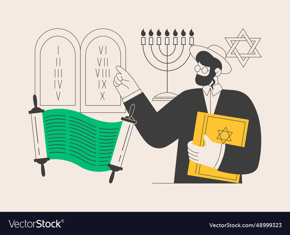 Judaism abstract concept Royalty Free Vector Image