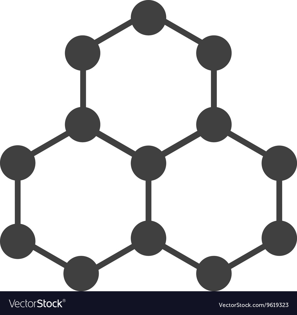 Molecular structure isolated icon design