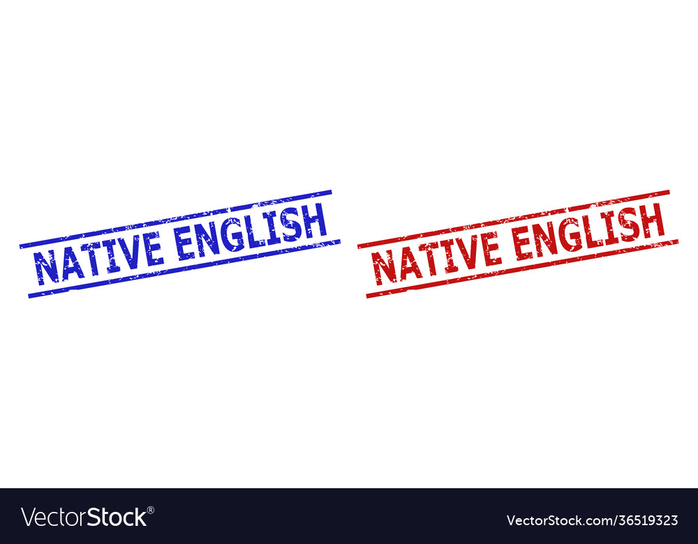 Native english watermarks with unclean texture