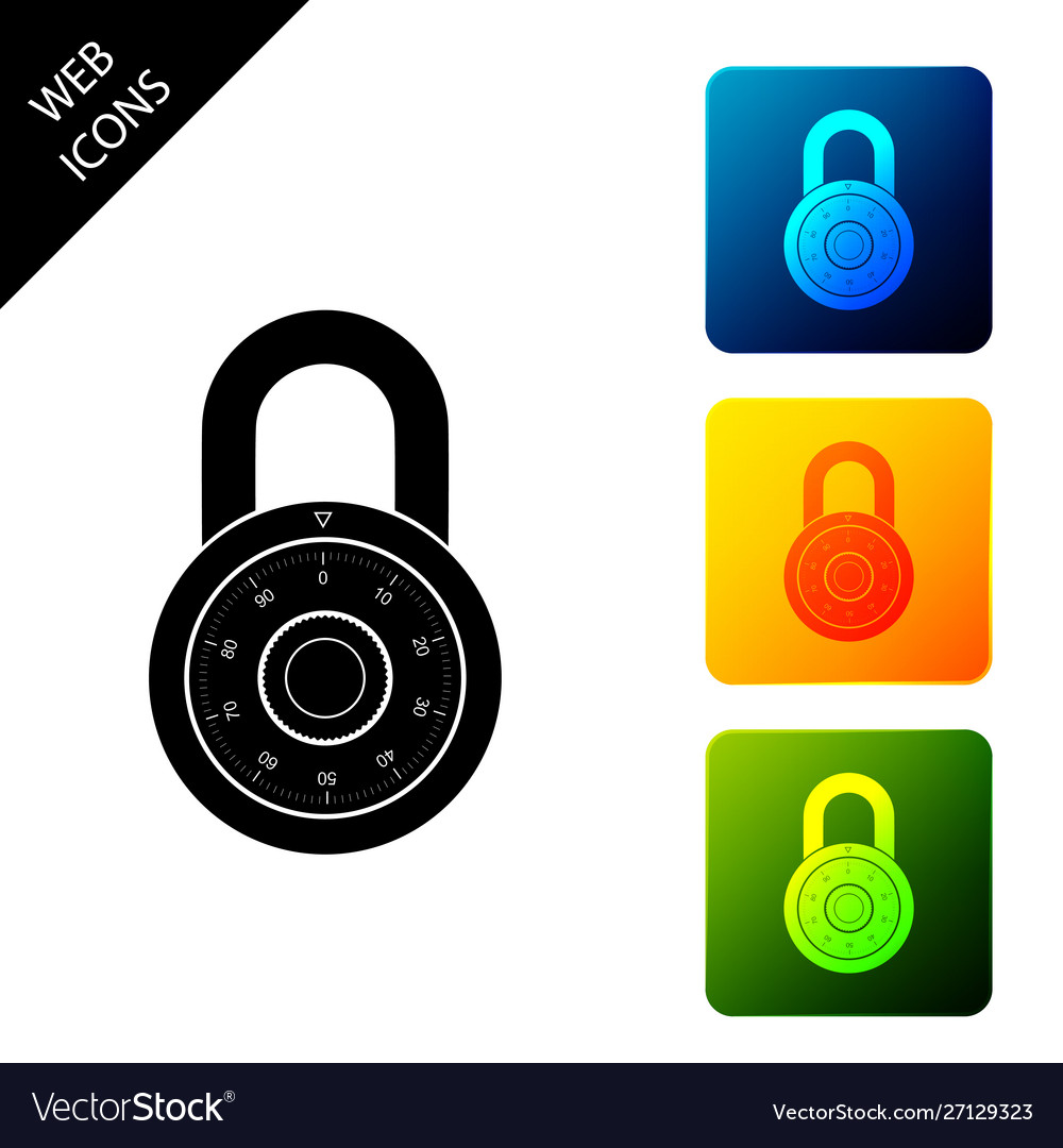 Safe combination lock wheel icon isolated on white