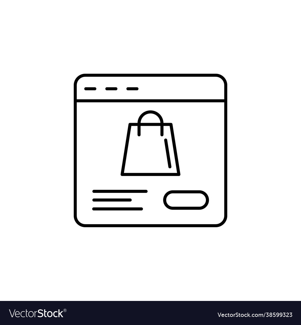 Web site page package button vector image Web site page package button