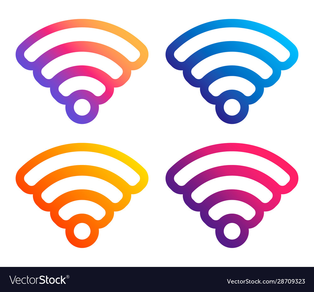Wifi signal icon wireless symbol connection web vector image Wifi signal icon wireless symbol connection web