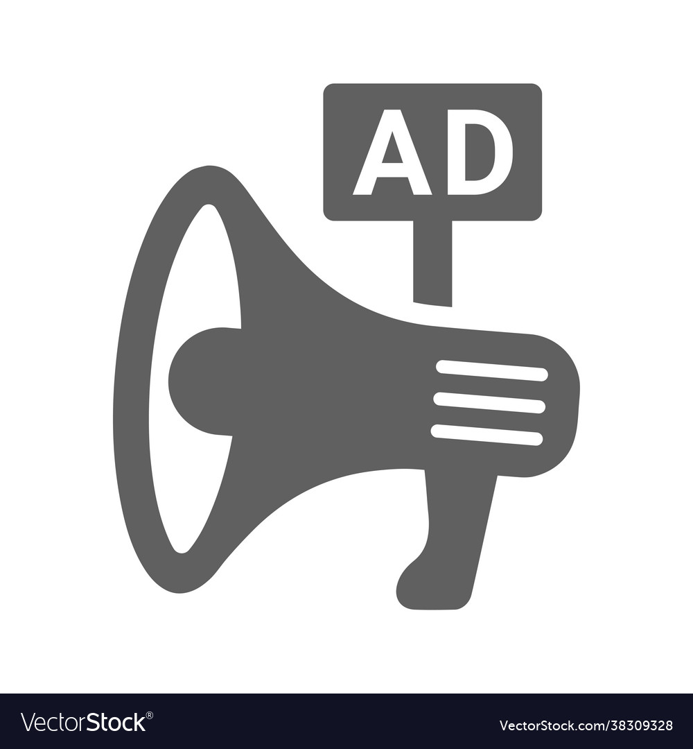 Advertising icon gray graphics