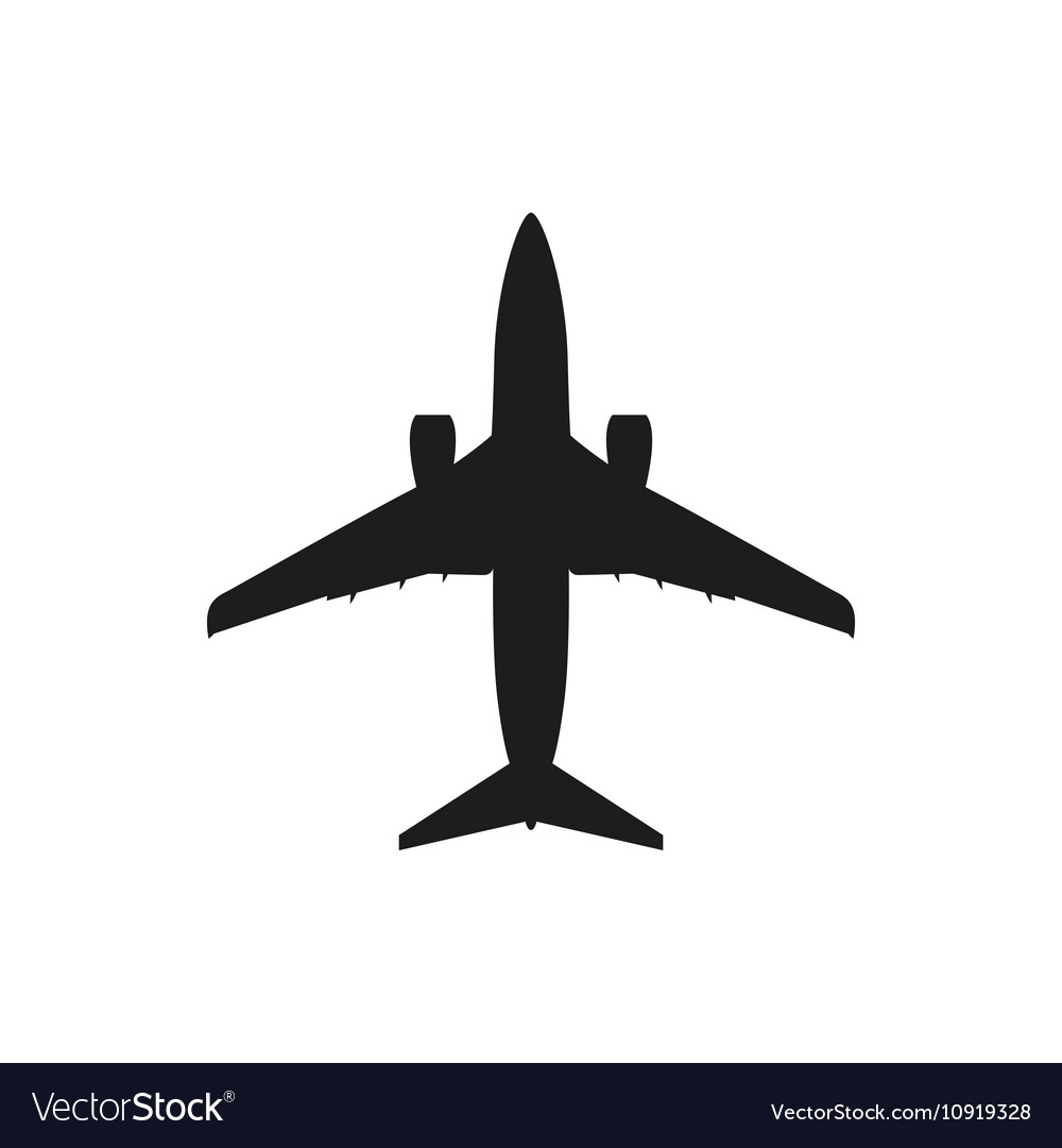Black Airplane Icon