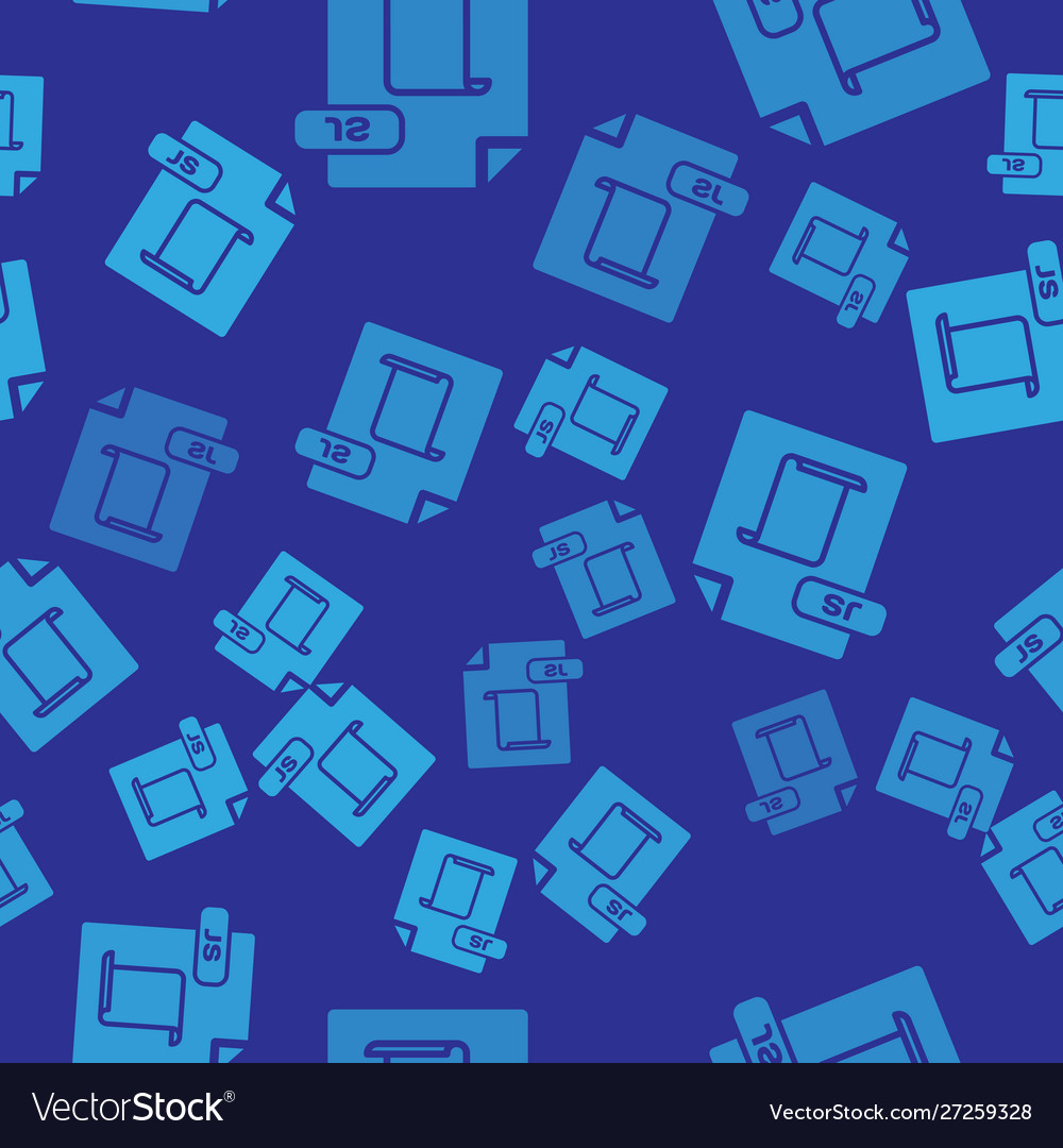 Blue js file document download button icon vector image Blue js file document download button icon