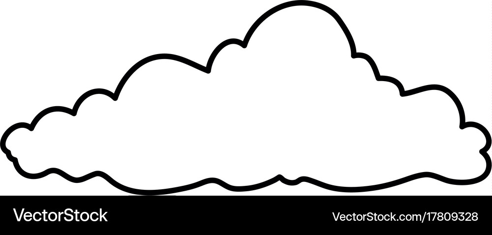 Cloud sky isolated icon Royalty Free Vector Image