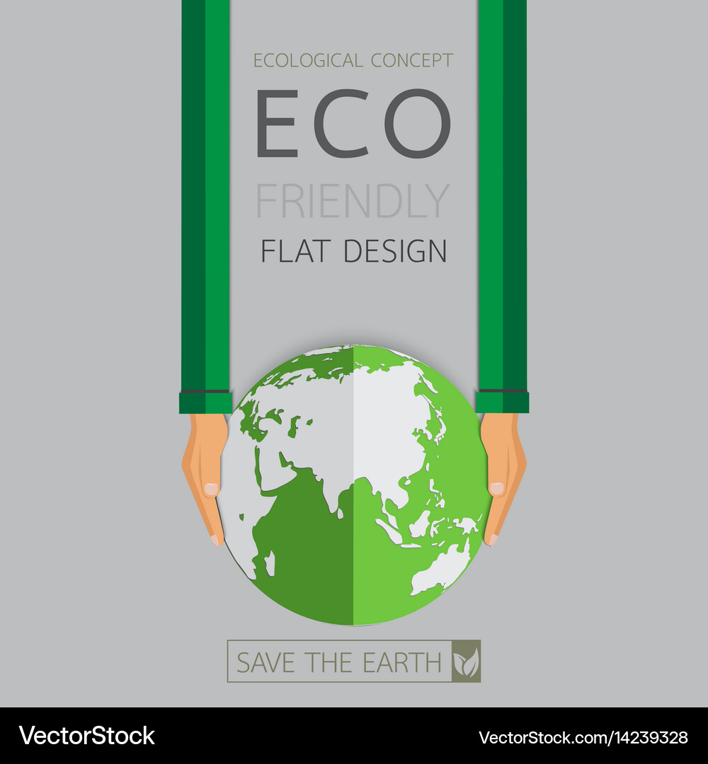 Eco friendly flat design Royalty Free Vector Image
