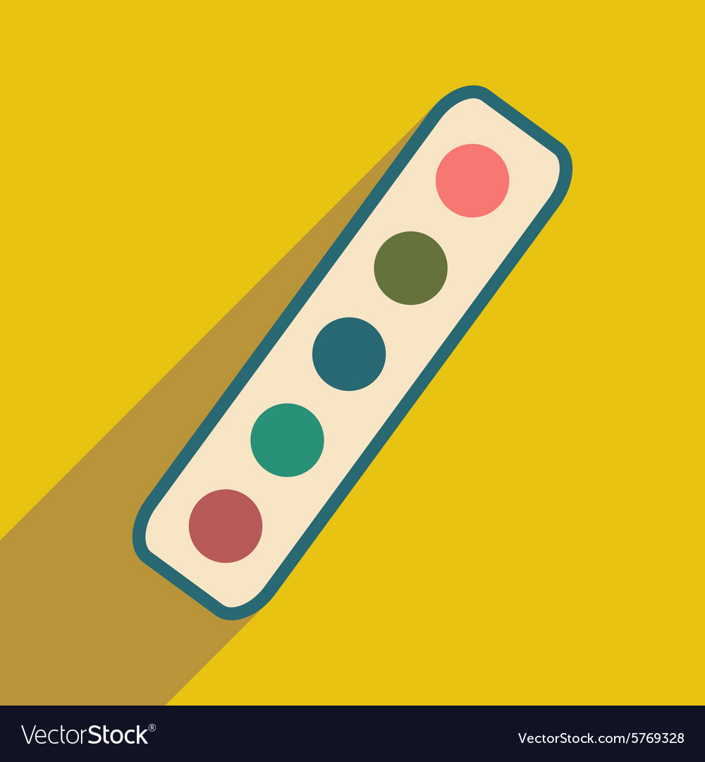 Flat with shadow icon and mobile application
