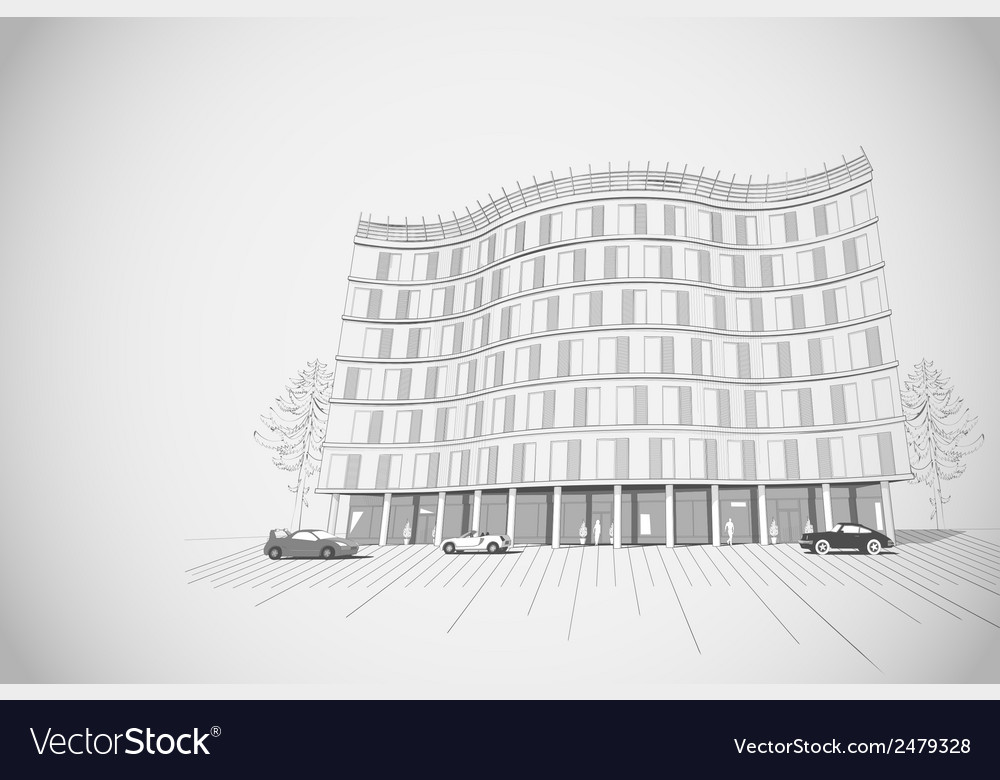 Modern Multistory Building Blueprint