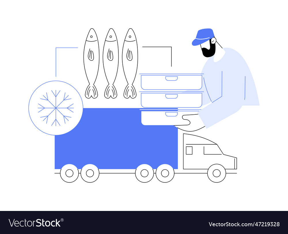 Refrigerator truck abstract concept vector image Refrigerator truck abstract concept