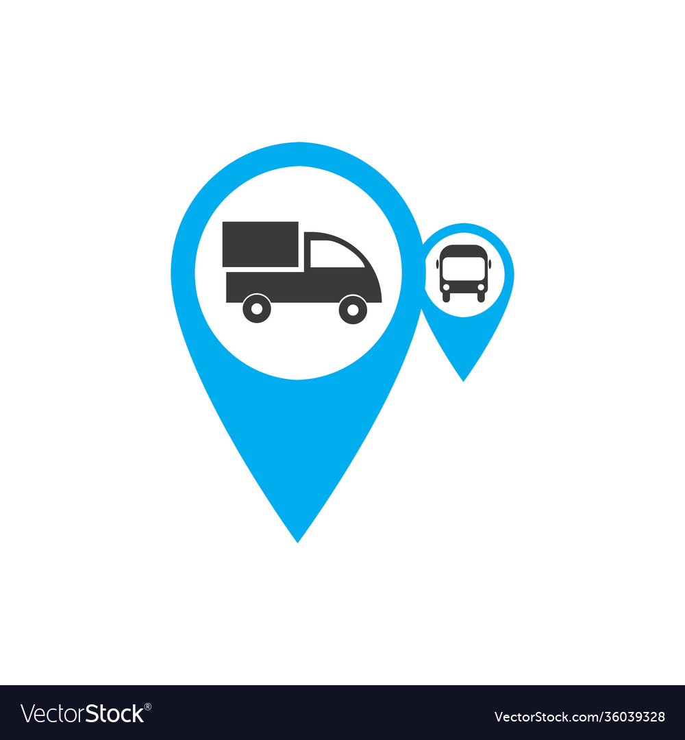 Transport buttons set with map Vector Image Transport buttons set with map