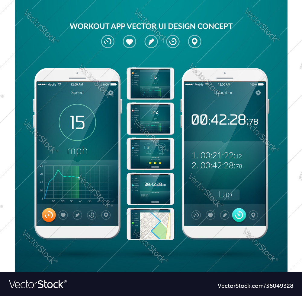 Ui design concept vector image Ui design concept