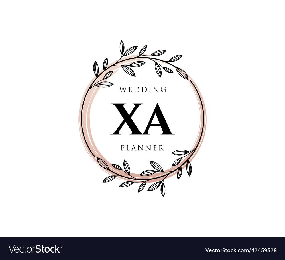 Xa initials letter wedding monogram logos