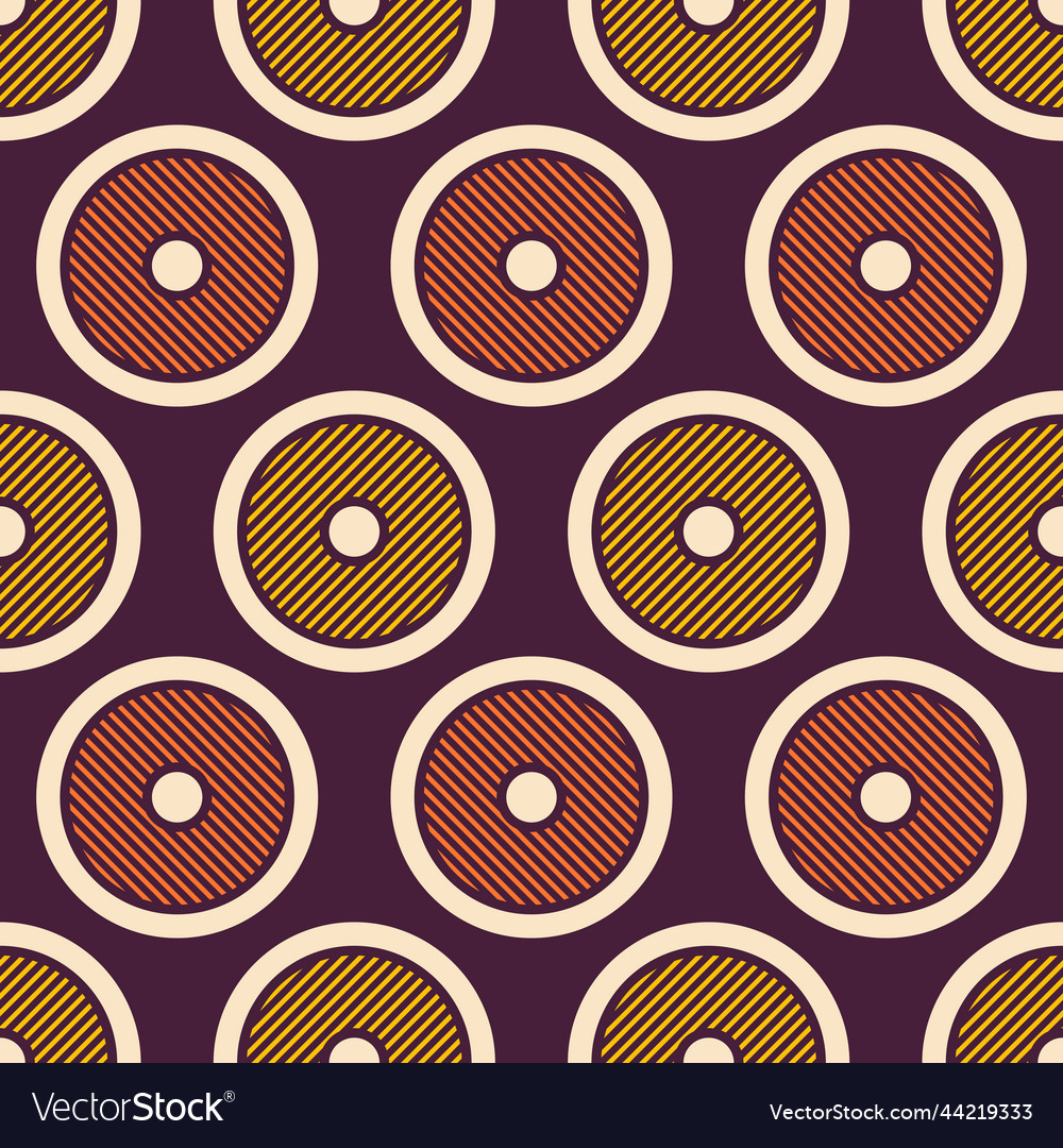Abstract seamless pattern with circles geometric vector image Abstract seamless pattern with circles geometric