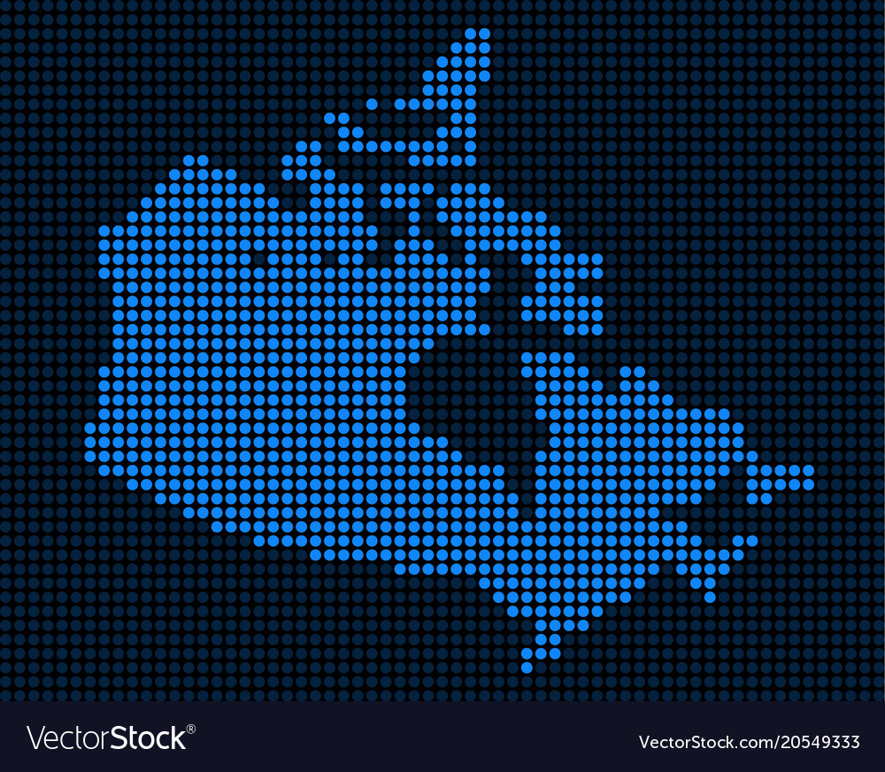 Dotted pixel canada map