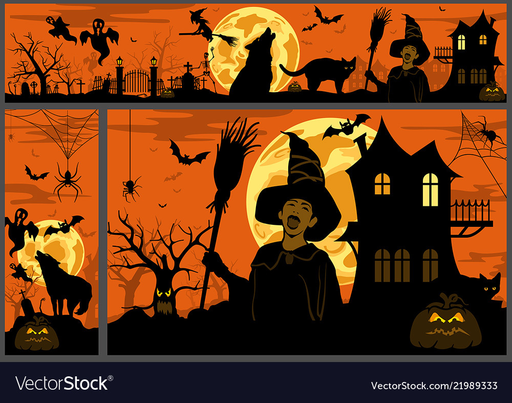 Halloween Banners & Silhouettes