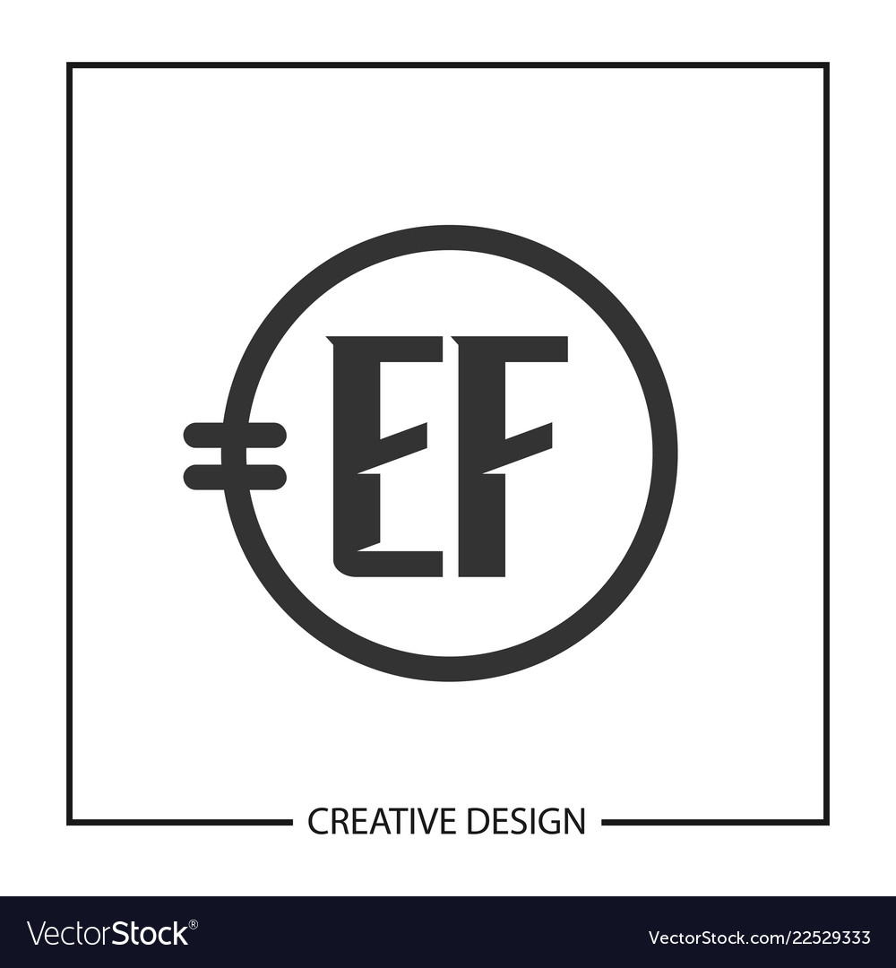 Initial letter ef logo template design Royalty Free Vector