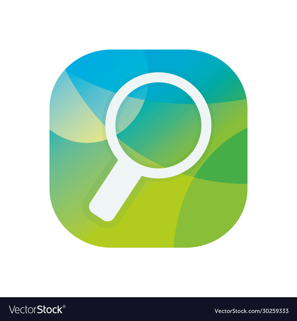 Isolated lupe block flat style icon design vector image Isolated lupe block flat style icon design
